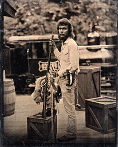 Ron in Arkansas with his teepee